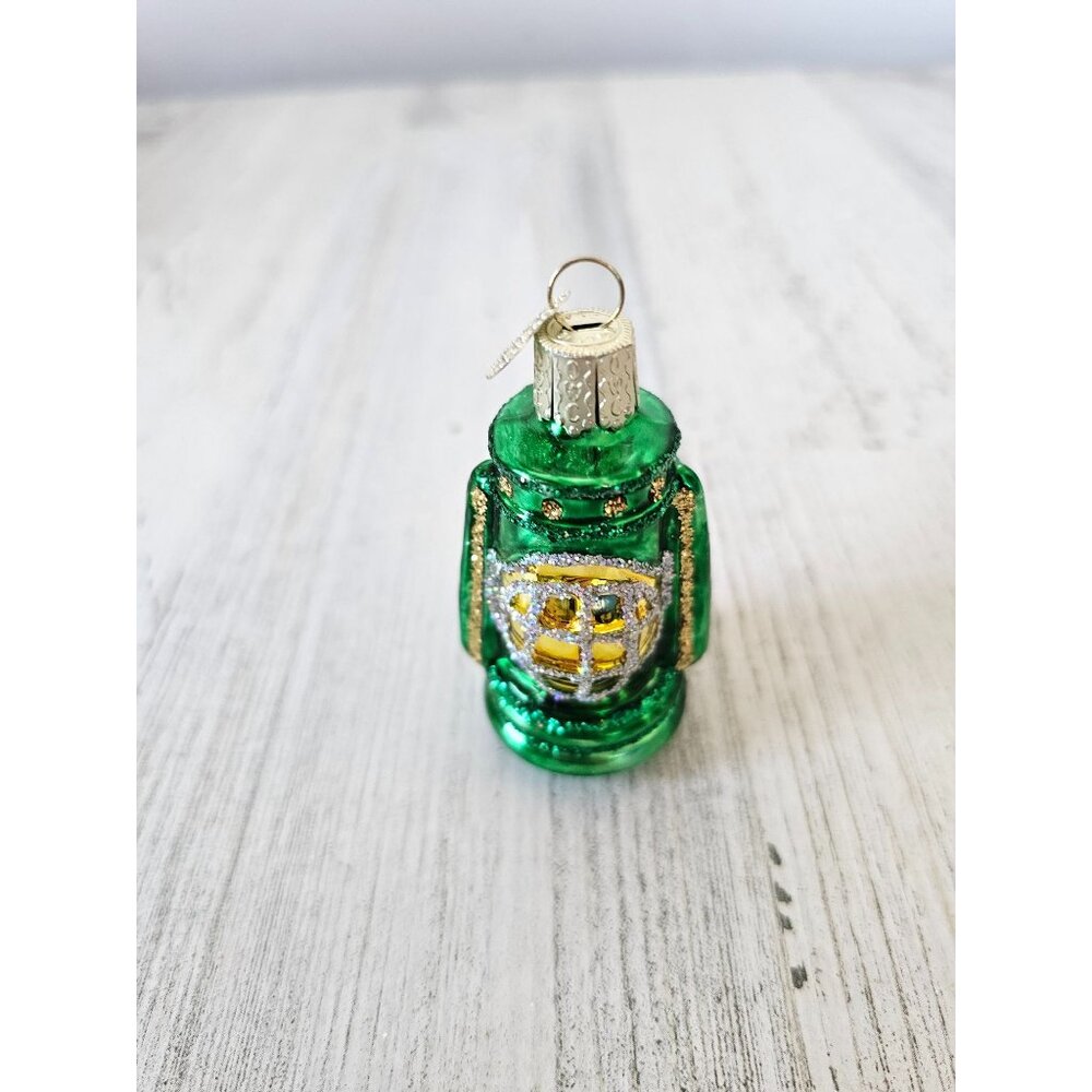 OWC Old world Green lantern glitter light Xmas tree